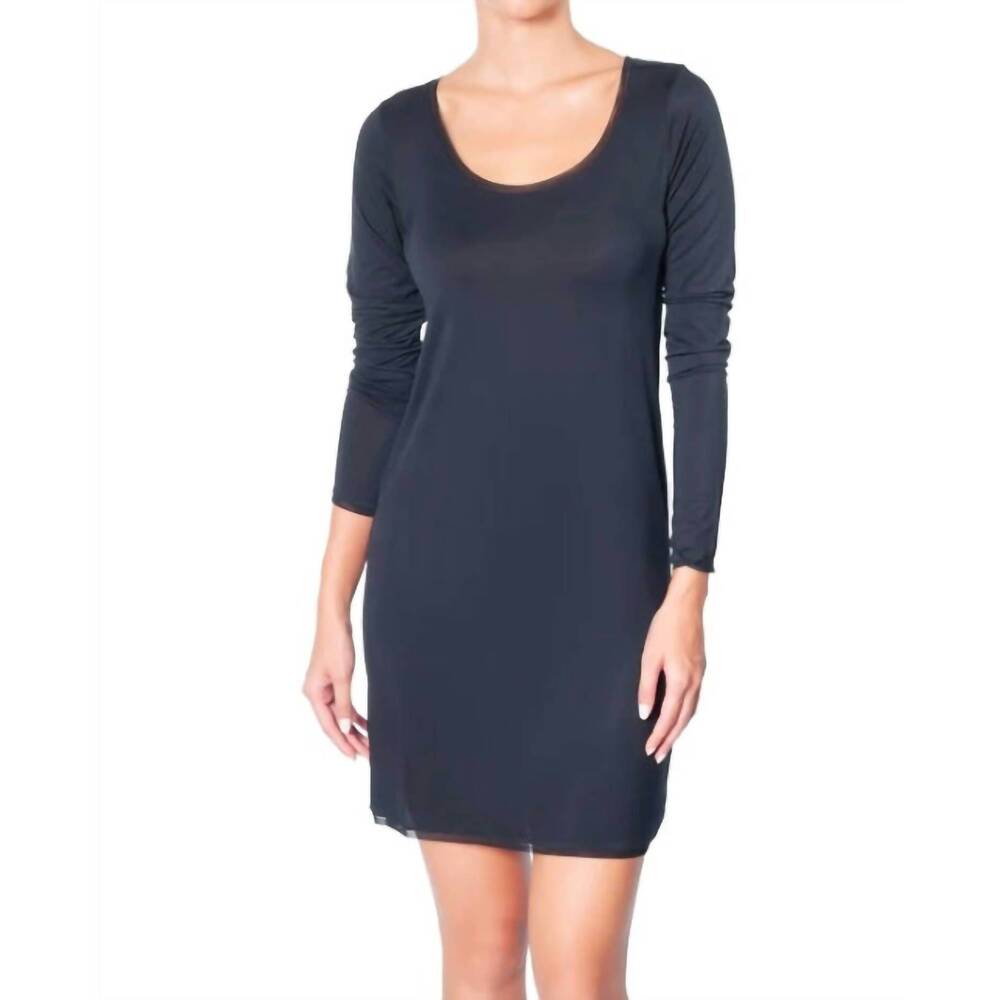 NEW ADDICTION t-shirt nightgown dress in black